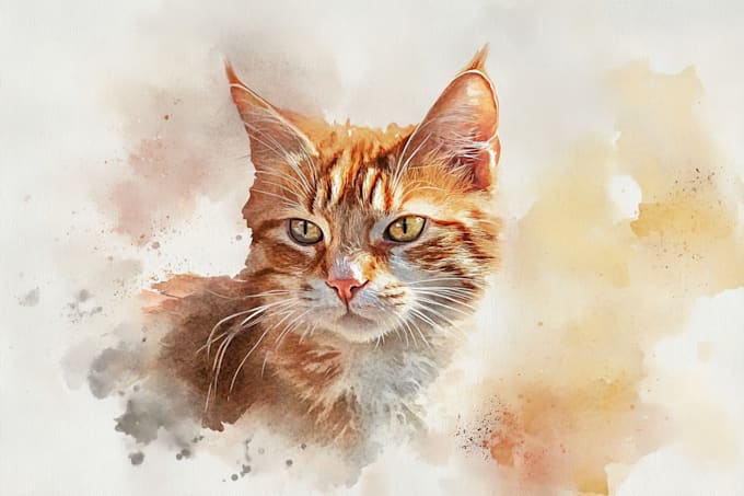 Gig Preview - Paint pet portrait in watercolor for you