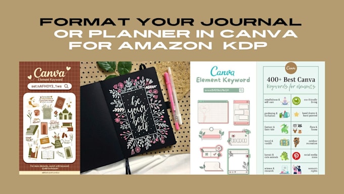 Gig Preview - Design digital, printable planner, manifestation journal, workbook on canva