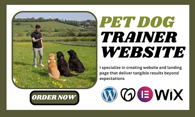 Gig Preview - Design professional pet sitting, pet training website dog walking website