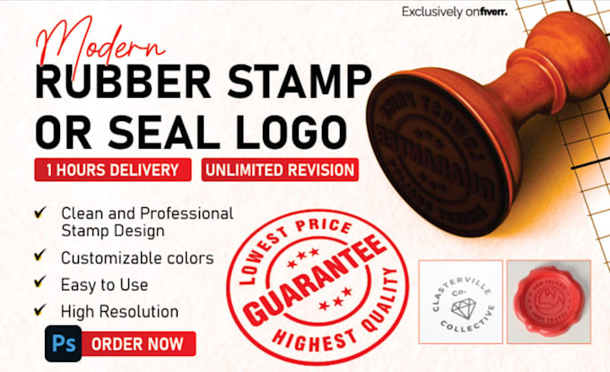 Gig Preview - Creat expert level realistic stamp and seal logo