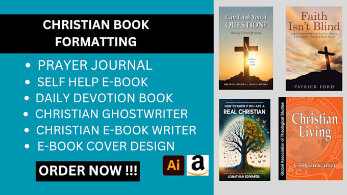 Gig Preview - Christian ebook,ebook design,book formatting,prayer journal,ghostwriter