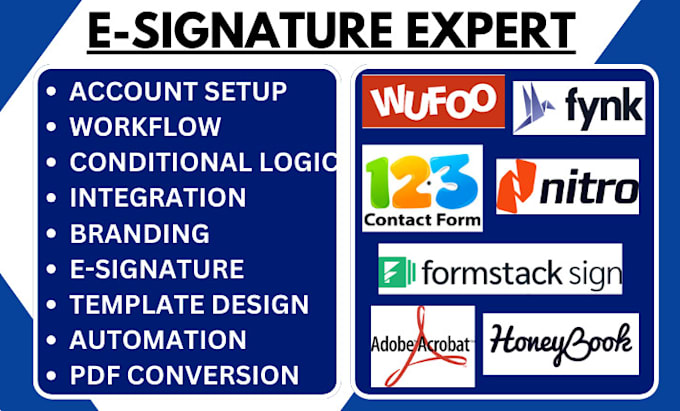 Gig Preview - Do honeybook wufoo adobe acrobat nitro pro formstack sign 123contactform fynk