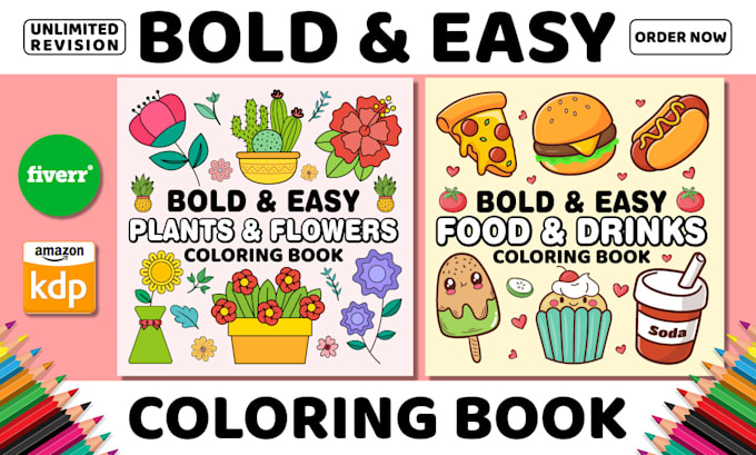 Gig Preview - Design any bold and coloring book and pages for amazon KDP