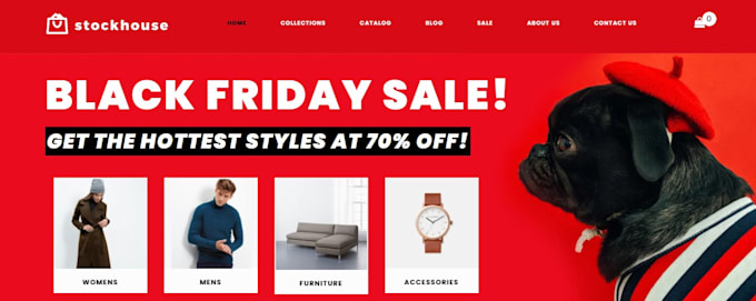 Gig Preview - Design highly profitable black friday shopify store black friday dropshipping