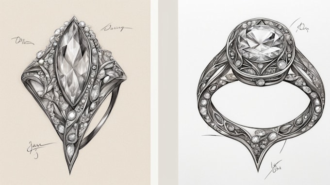 Gig Preview - Do a quick jewelry sketch design your concept