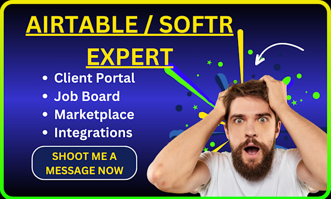 Gig Preview - Build softr client portal with airtable database monday glide softr website