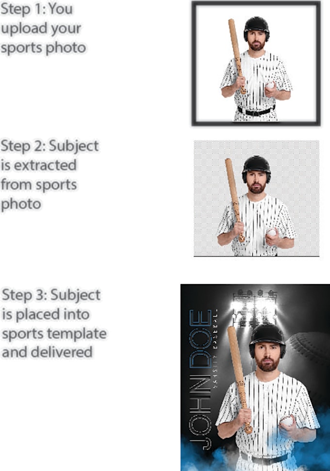 Bestseller - create a school portrait style sports photo package