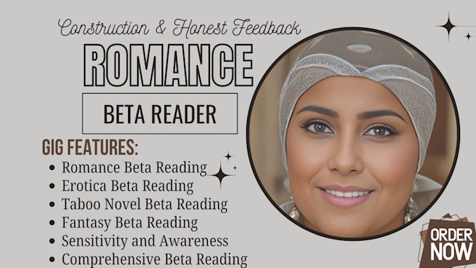 Gig Preview - Be your romance beta reader, erotica, taboo novel reader, fantasy beta reader