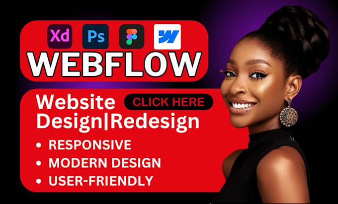 Gig Preview - Design or develop webflow website, figma to webflow, webflow expert