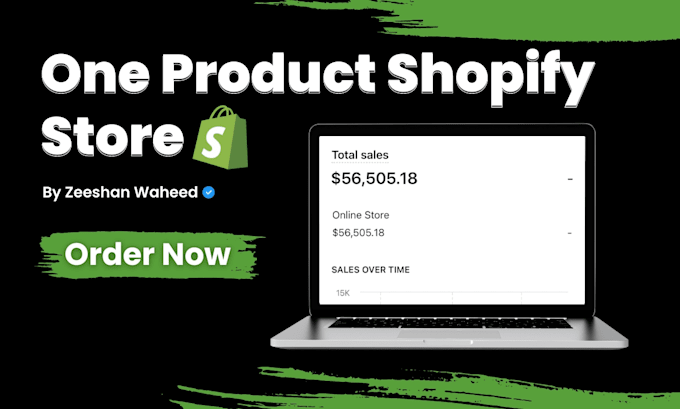 Gig Preview - Create a one product shopify dropshipping store or shopify website