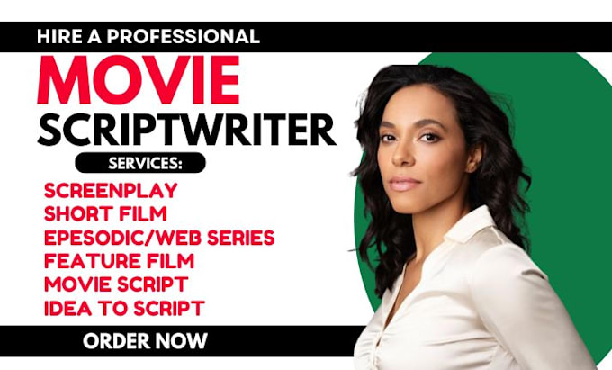 Gig Preview - Be screenplay writer, movie script writer, screenwriter, tv script, movie script