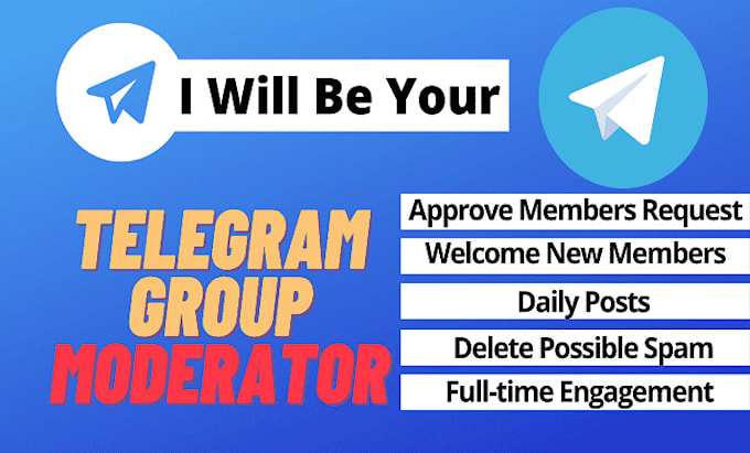 Gig Preview - Be your telegram community manager, crypto discord moderator brings chatter