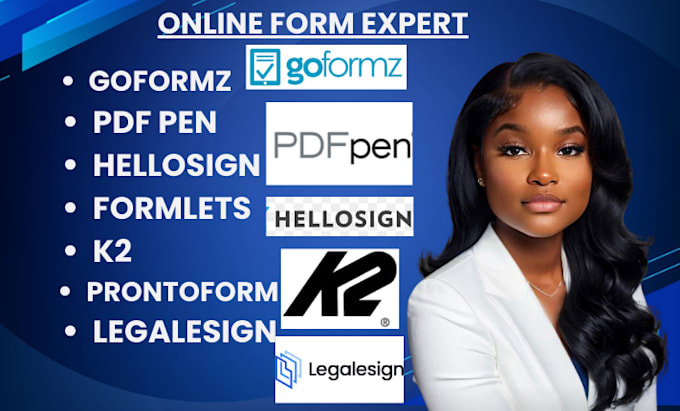 Gig Preview - Do hellosign k2 goformz formlets legalesign prontofrom pdfpen