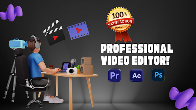 Gig Preview - Do professional video editing for youtube and social media videos