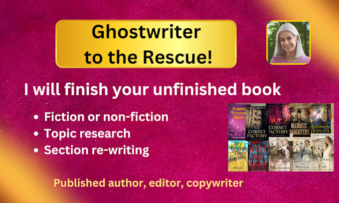 Gig Preview - Ghostwrite your unfinished book to completion