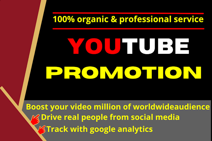 Bestseller - do organic youtube video promotion and marketing