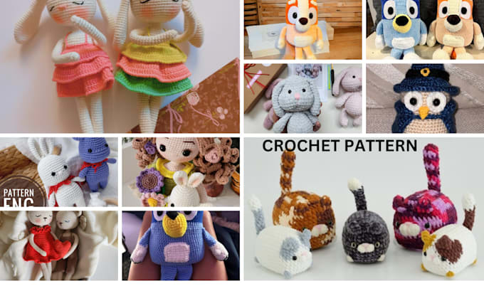 Gig Preview - Write amigurumi crochet toys design crochet  pattern selling on etsy store