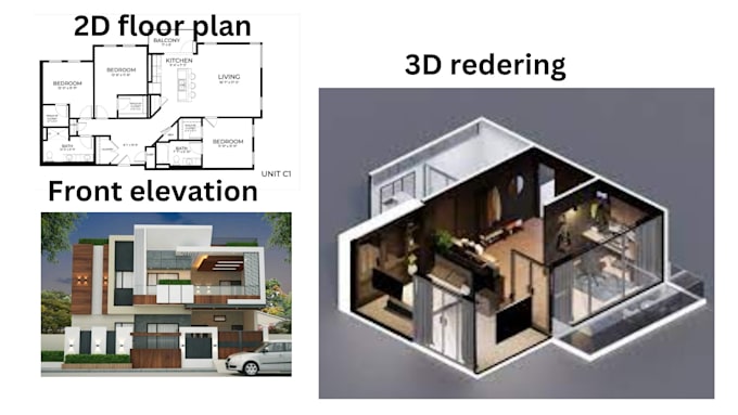 Gig Preview - Do 2d , 3d floor plans and exterior architectural renderings