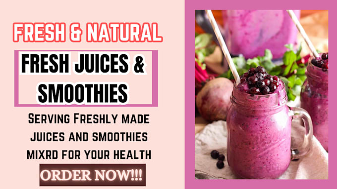 Gig Preview - Write juices and smoothies recipes ebook