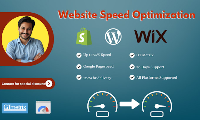 Gig Preview - Do optimize site for gtmetrix and google page speed insights