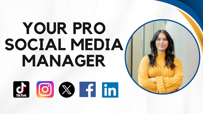 Gig Preview - Be your pro social media manager and social media marketing content creator