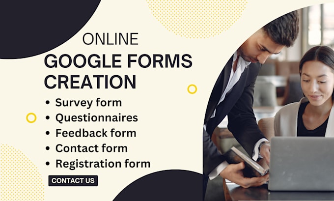 Gig Preview - Create any google form, survey form, registration form