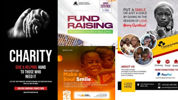 Gig Preview - Create charity, organization donation, ngo, fundraising flyer, nonprofit, poster