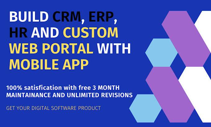 Gig Preview - Create CRM digital software product with web, mobile app, cms, erp and pos