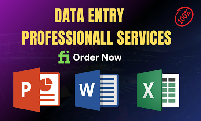 Gig Preview - Do data entry, copy paste, , excel data entry, pdf to excel