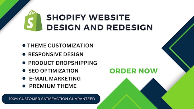 Gig Preview - Do responsive shopify website, SEO optimization and shopify store dropshipping