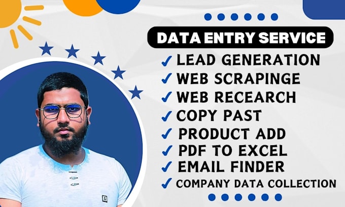 Gig Preview - Do data entry, lead generation web scraping copy past web research