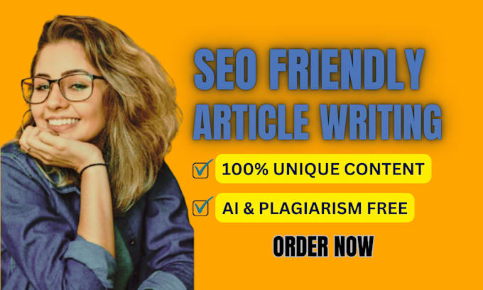 Gig Preview - Write seo article writing, blog post writing and content writing