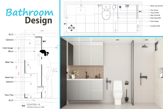 Gig Preview - Do bathroom design and rendering