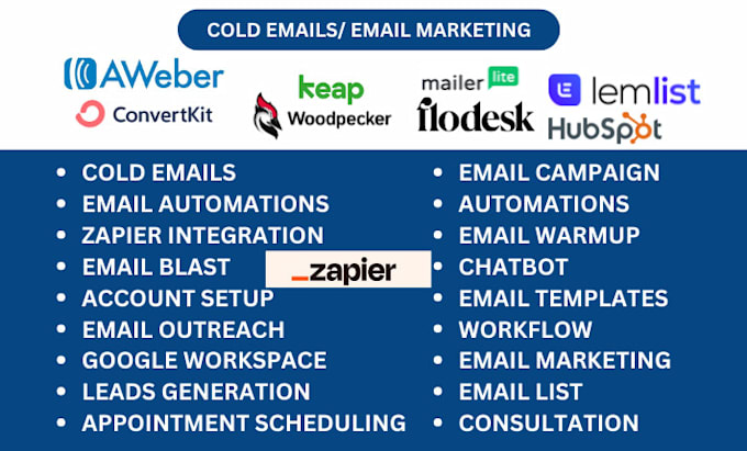 Bestseller - setup converkit lemlist keap mailerlite hubspot sales zapier flodesk aweber