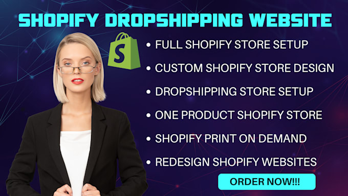 Gig Preview - Create profitable shopify dropshipping store shopify website design