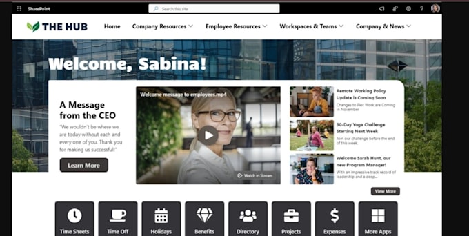 Gig Preview - Create business intranet sharepoint portal for your company