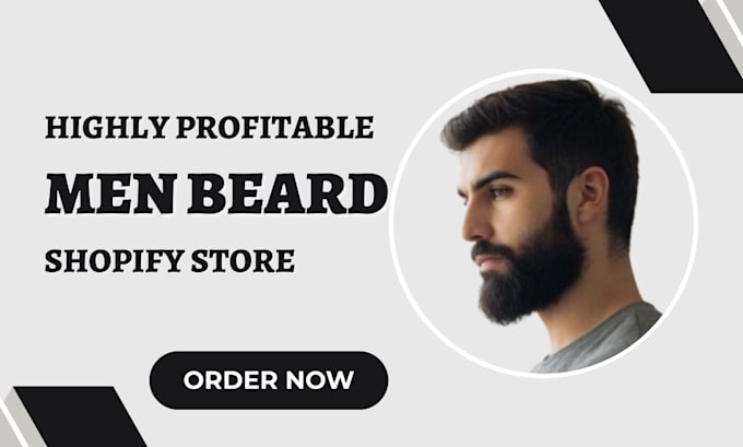 Gig Preview - Men beard care store beard oil store hair care store beard cream store website