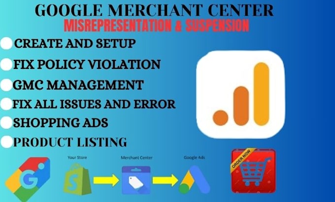 Gig Preview - Fix google merchant suspension and misrepresentation for shopify stores and gtin