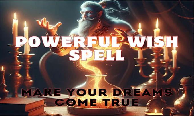 Gig Preview - Cast a powerful custom wish spell to make all your heart desire to be achieve