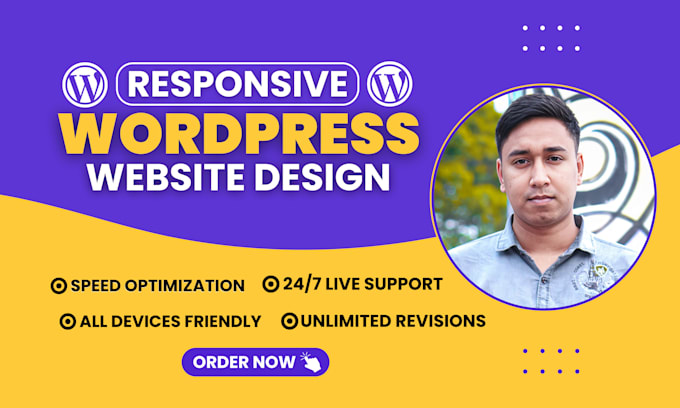 Gig Preview - Design, redesign, build, clone, responsive wordpress website