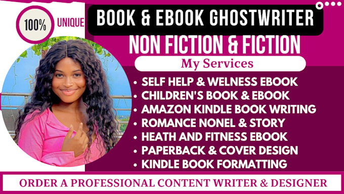 Gig Preview - Ghostwrite non fiction self help ebook writer ebook online course ghostwriter