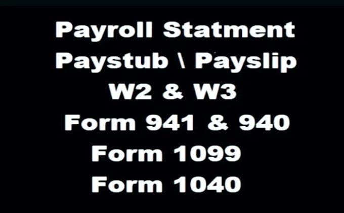 Gig Preview - Design paystubs, salary slips, paychecks and payroll reports