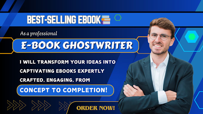 Gig Preview - Be your ebook ghostwriter, fiction nonfiction book writer, book editor