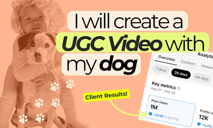 Gig Preview - Create a pet ugc video for your dog product for tiktok or instagram