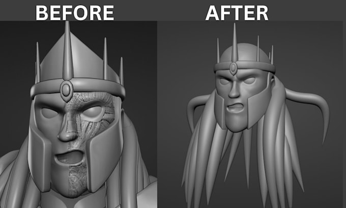 Gig Preview - Fix mesh file repair 3d scan 3d clean up face retopology for 3d printing