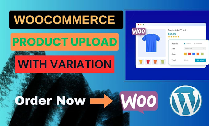 Gig Preview - Woocommerce product upload with variations for your store