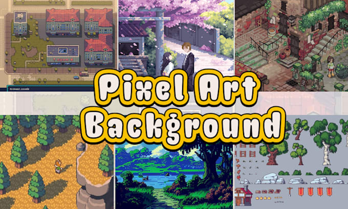 Gig Preview - Pixel tileset, pixel map, pixel art environment, pixel background scene game art