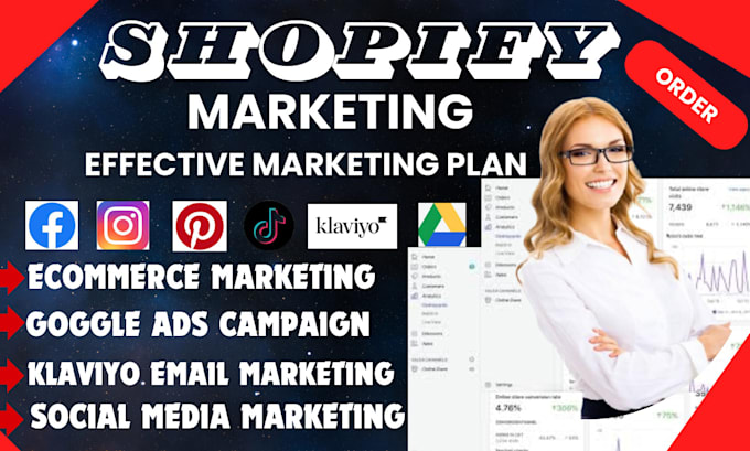 Gig Preview - Boost shopify sales, shopify dropshipping marketing, shopify store promotion ads