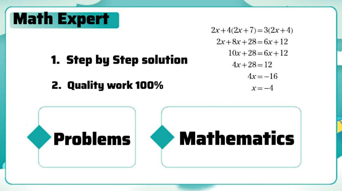 Gig Preview - Be handle your mathematics task and problem