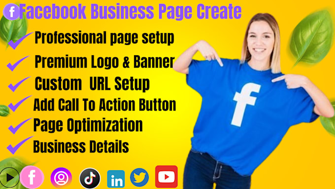 Gig Preview - Do facebook business page create with logo and banner